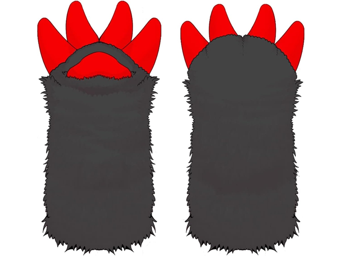 Luvas De Cosplay, Unissex, Em Formato Pata Animal Desenho Animado,