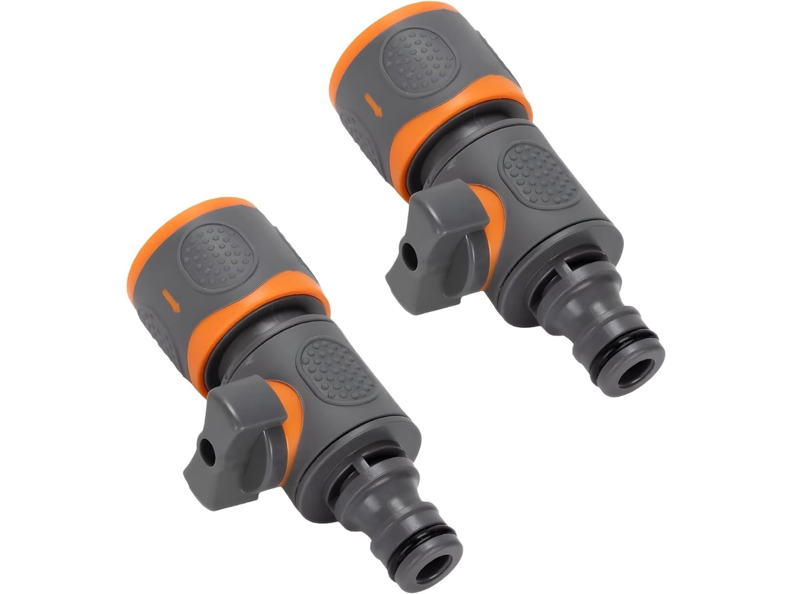 2 Conectores Rápidos Universais Para Mangueira Jardim, Adaptador Para Sistema Rega E Lavagem.