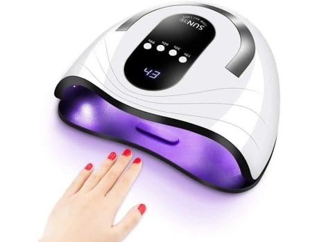 Secador de unhas profissional com lâmpada UV, lâmpada LED UV de gel para unhas de 120 W, sensor automático, 4 temporizadores 10/30/60/99 S, LÂMPADA DE