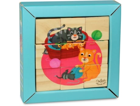 Jogo Educativo VILAC Madeira - Amarelo - 15 x 15 x 5 cm)