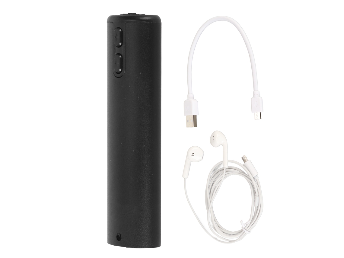 Gravador de Voz Ativado por Voz Mini Hd Redução de Ruído 16gb Multifuncional para Reuniões Aulas Treinamentos