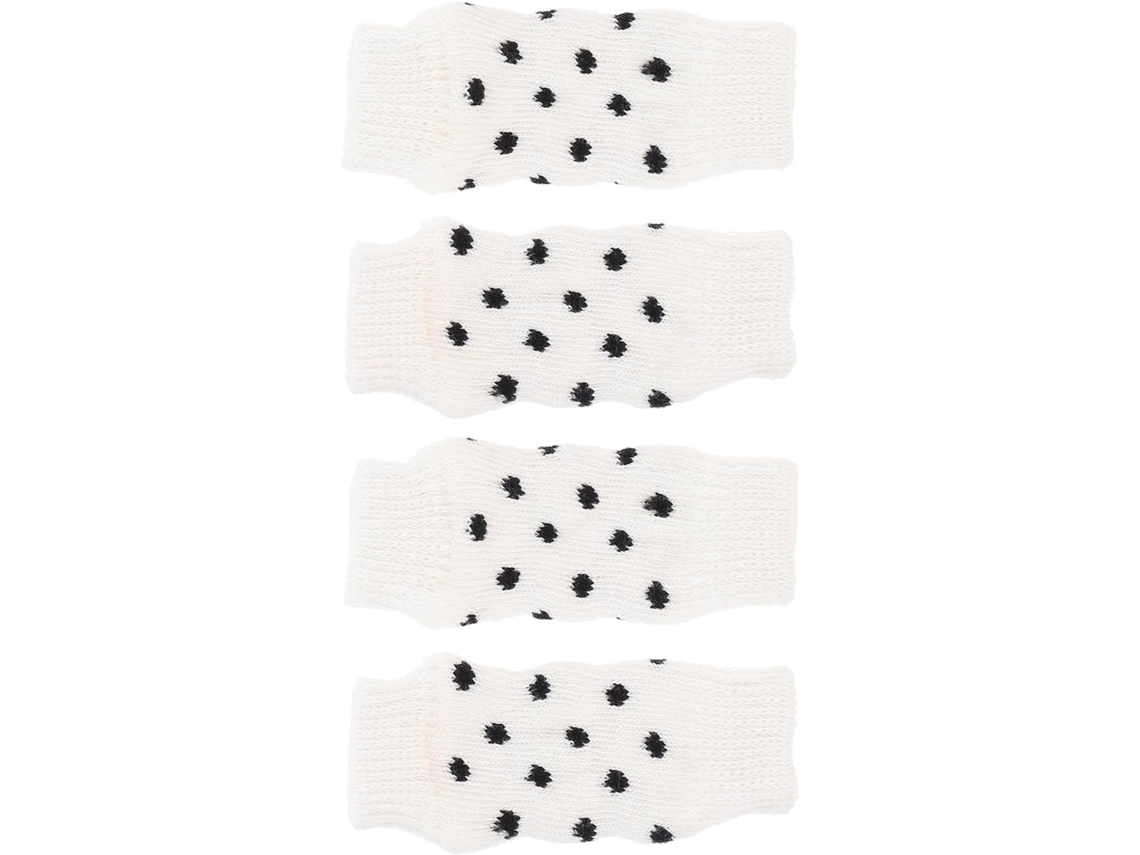 Conjunto De 4 Meias Brancas Antiderrapantes Cães