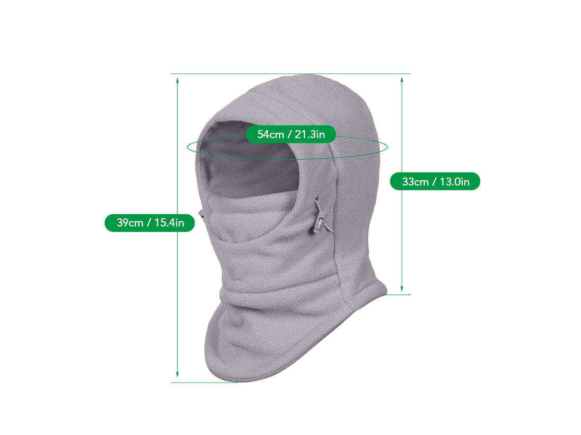 Máscara Facial para Crianças com Gorro Polar e Aquecedor de Pescoço S/MARCA