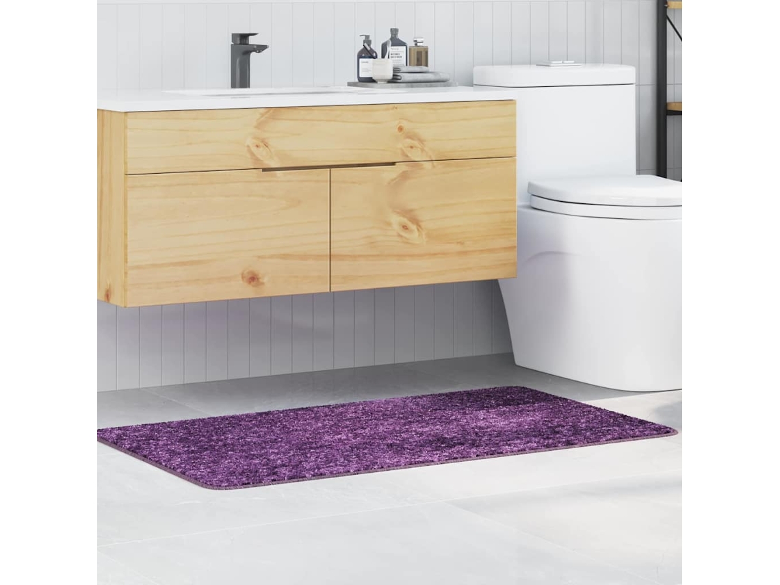 Vidaxl Tapete De Banho Antiderrapante Roxo 70 X 120 Cm Pp