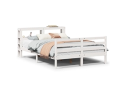 Bed Frame, Bed Frames Vidaxl Marrom Madeira (150 X 200 Cm)