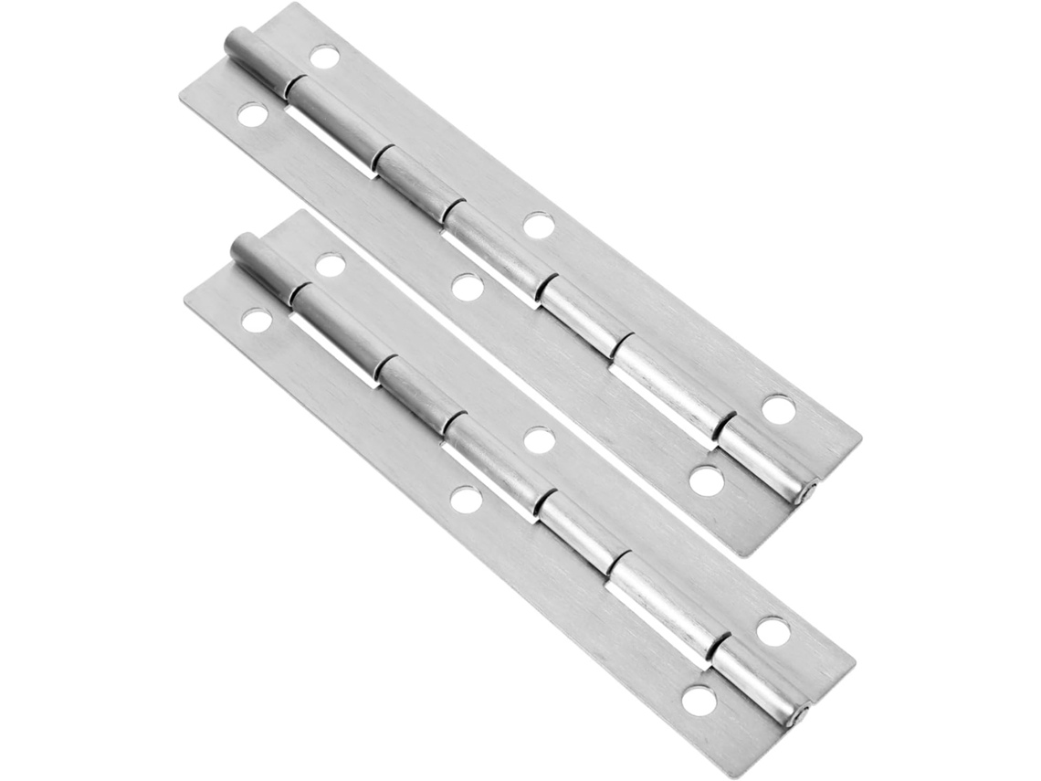 2 Dobradiças De Piano Reforçadas Aço Inoxidável 6 Polegadas Para
