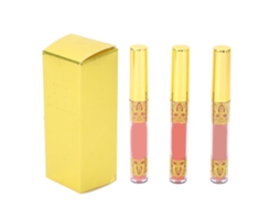 3pcs Labial Mate Brillo Largo Duración 2.5ml No Se Adhiere A Vasos Ligero Impermeable Crema Labial Suave Mate 07 08 09
