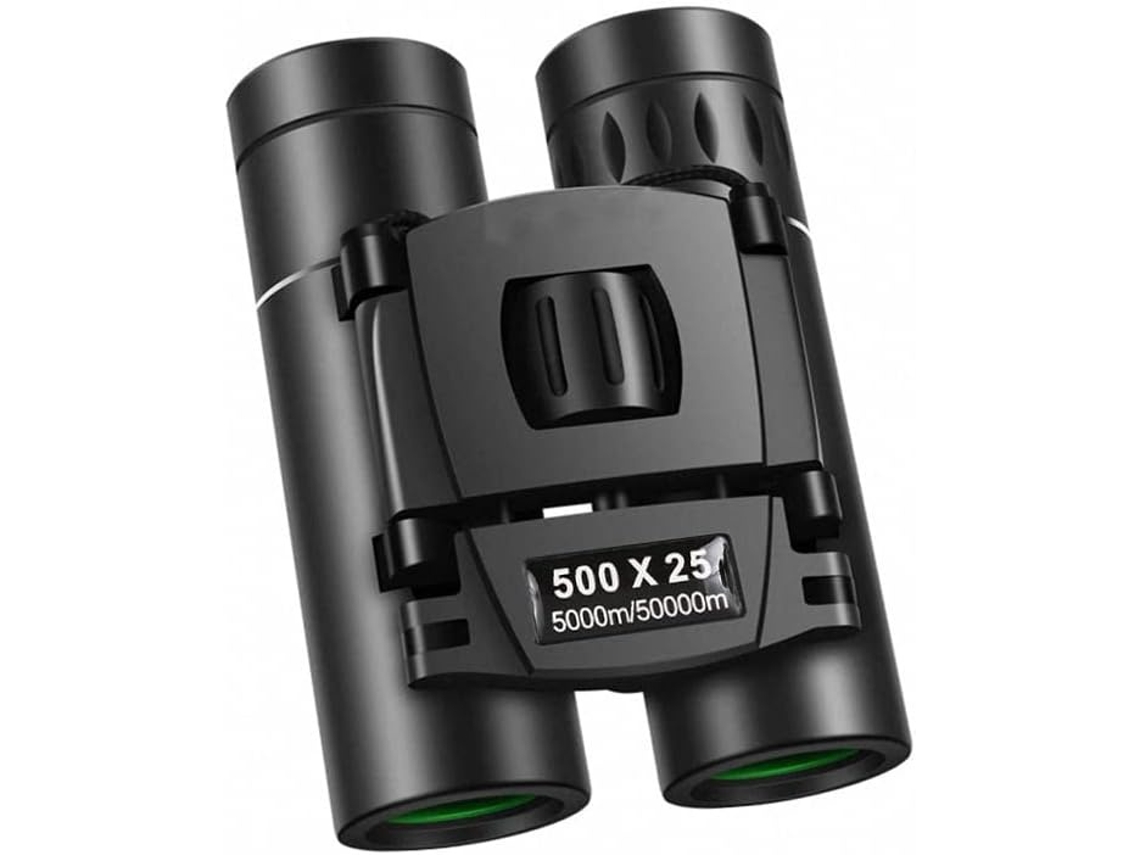 Binóculos Potentes Hd 500x25, Mini Telescópio Dobrável De Longo Alcance De 5000 M, Telescópio Profissional De Caça (preto)