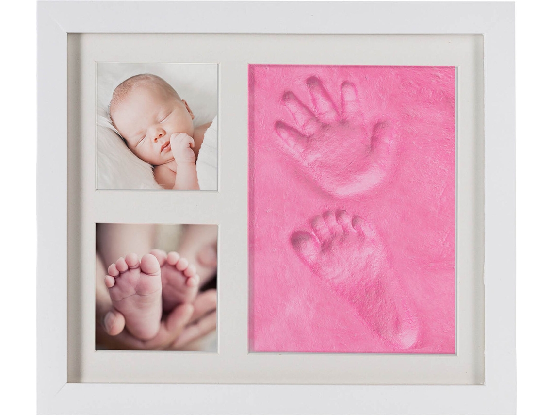 Conjunto de Mesa para Fotos de Bebês com Impressões de Mãos e Pés BRILVIBERA