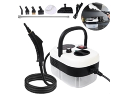 2500w Nettoyeur Vapeur, Avec 5 Têtes De Brosse, Réglables Sur 6 Niveaux, Pour Nettoyer La Saleté, La Graisse Et La Poussière, Noir
