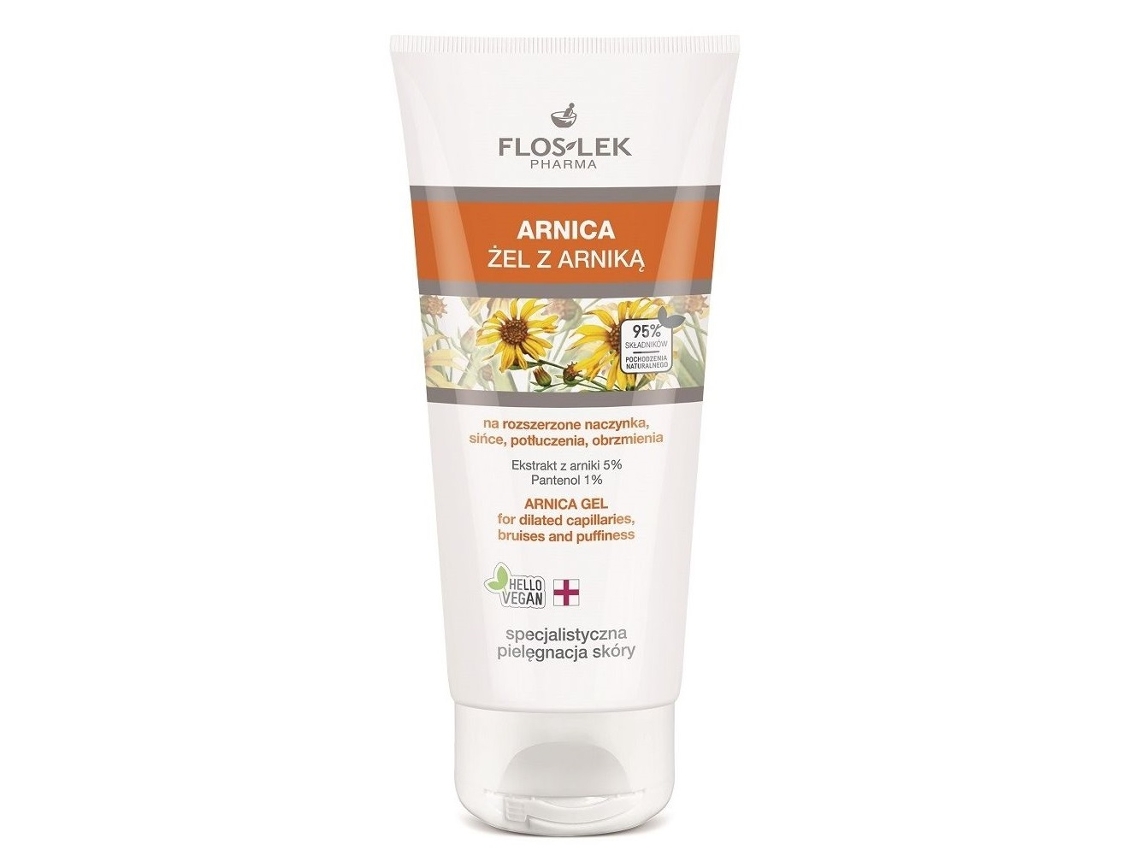 Flos Lek Arnica Gel Swelling, Bruises Varicose Vein Relief, 200ml Floslek