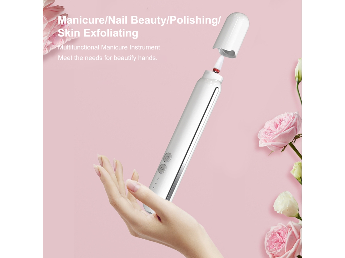 Máquina De Lixar Unhas Portátil 15000 Rpm Ajustável Recarregável Com Bits De Lixa E Função De Iluminação