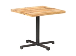 Vidaxl Mesa Bistrô Quadrada 80x80x75 Cm Madeira De Mangueira Áspera