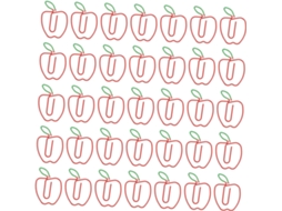 100-clipes De Papel Metálicos Em Formato Maçã