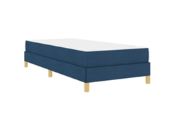 Conjunto 1 Cama Box Vidaxl Azul Tecido (90 X 200 Cm)