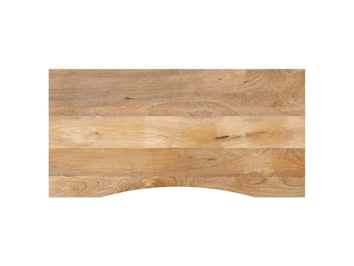 Vidaxl Tampo De Mesa Com Curva 120x60x2,5cm Mangueira Áspera Maciça