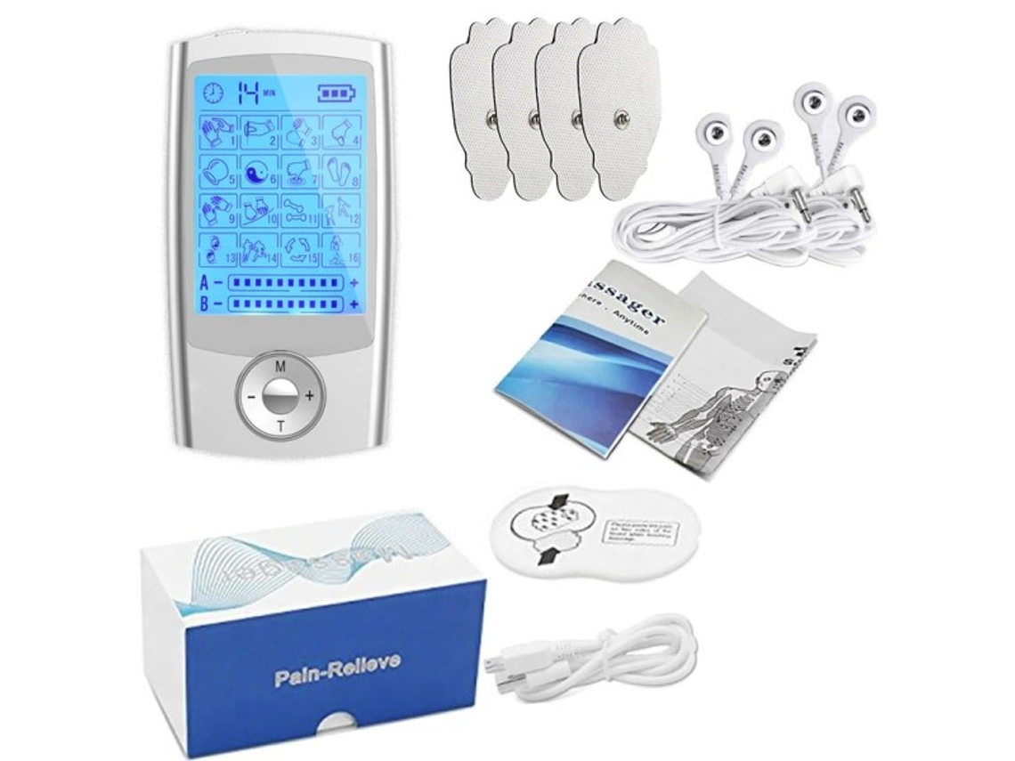 Estimulador Muscular Ems De Saída Dupla, Massageador Digital Tens, Massageador Ems De Acupuntura Aquaforge