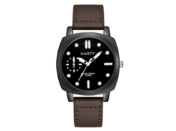 Reloj De Pulsera Analógico De Cuarzo Para Hombres Gaiety Con Dial Personalidad (marrón Oscuro)