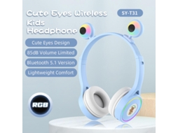 Auscultadores Bluetooth Sy-T31 Cute Children'S s Student Blue