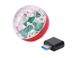 Luz De Palco Led Com Ativação Por Voz (bola De Cristal Mágica Mínima Com Ativação Por Voz) Bola De Cristal Mágica Mínima Usb Móvel (vermelha)