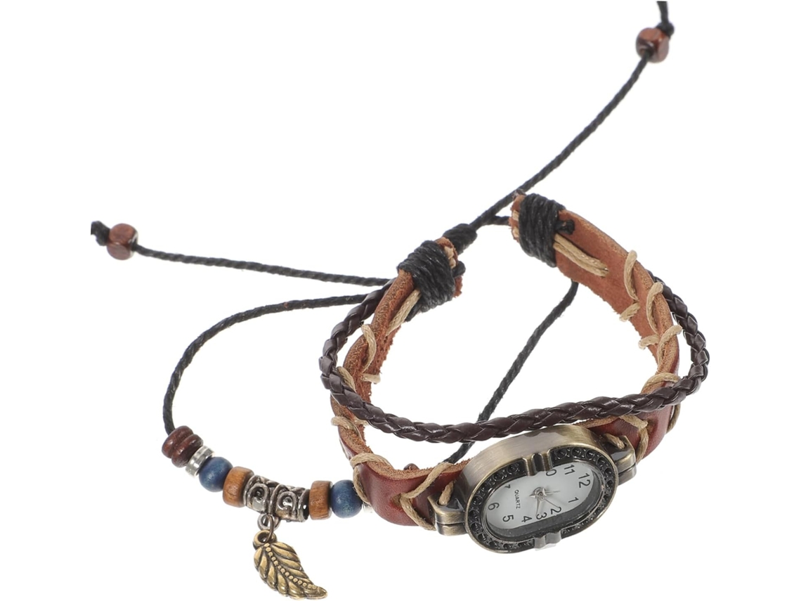 Relógio Pulso Retrô Watch Pulseira Couro Elegante Moderna Revestimento Superior Bovino Ice GOKOCO