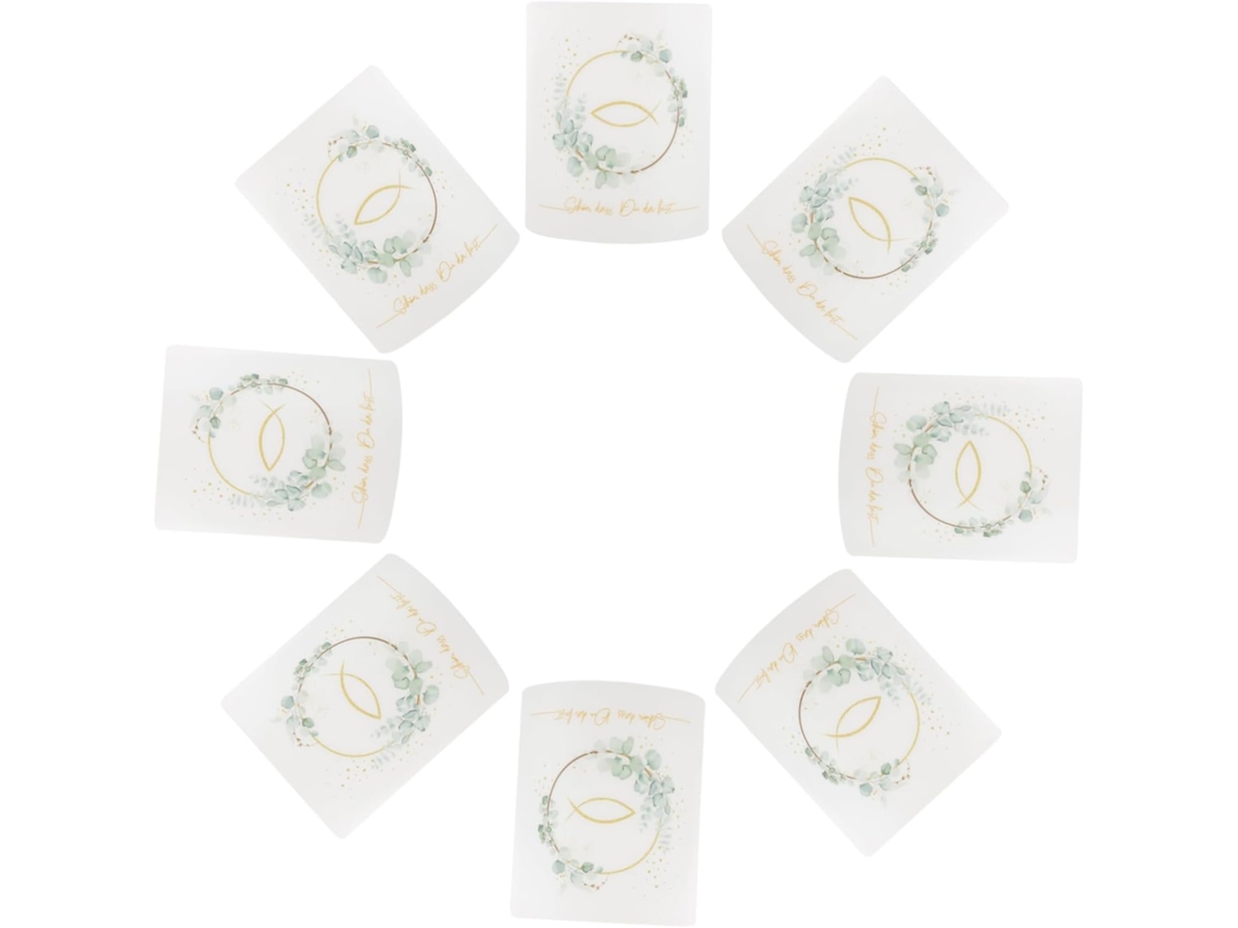 Conjunto De 8 Abajures Para Velas, Criativos E Decorativos, Feitos De Plástico. Gokoco