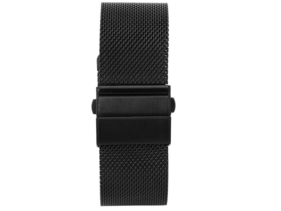 Substituição de pulseira de relógio em aço inoxidável com pino de mola (preta)