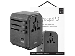Um Garoto Único. Para Uma Rede. Adaptador Voyage World 33w+ 2xusb Pd 18w Qc 3.0, Cinza (lithos Collective)