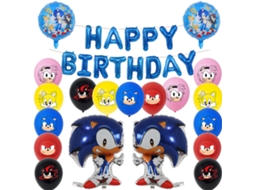 Laxiscreed Conjunto De Decoração Sonic Celebration Para Festas De Aniversário Do Hedgehog