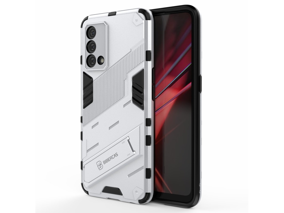 Capa Híbrido Para Lg, Oppo Oppo K9 Pele Sintética Anti-choque Branco