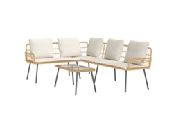 Conjunto 2 Conjunto De Sofás Para Exterior Vidaxl Castanho Vime Pe (90 X 45 X 43 Cm)