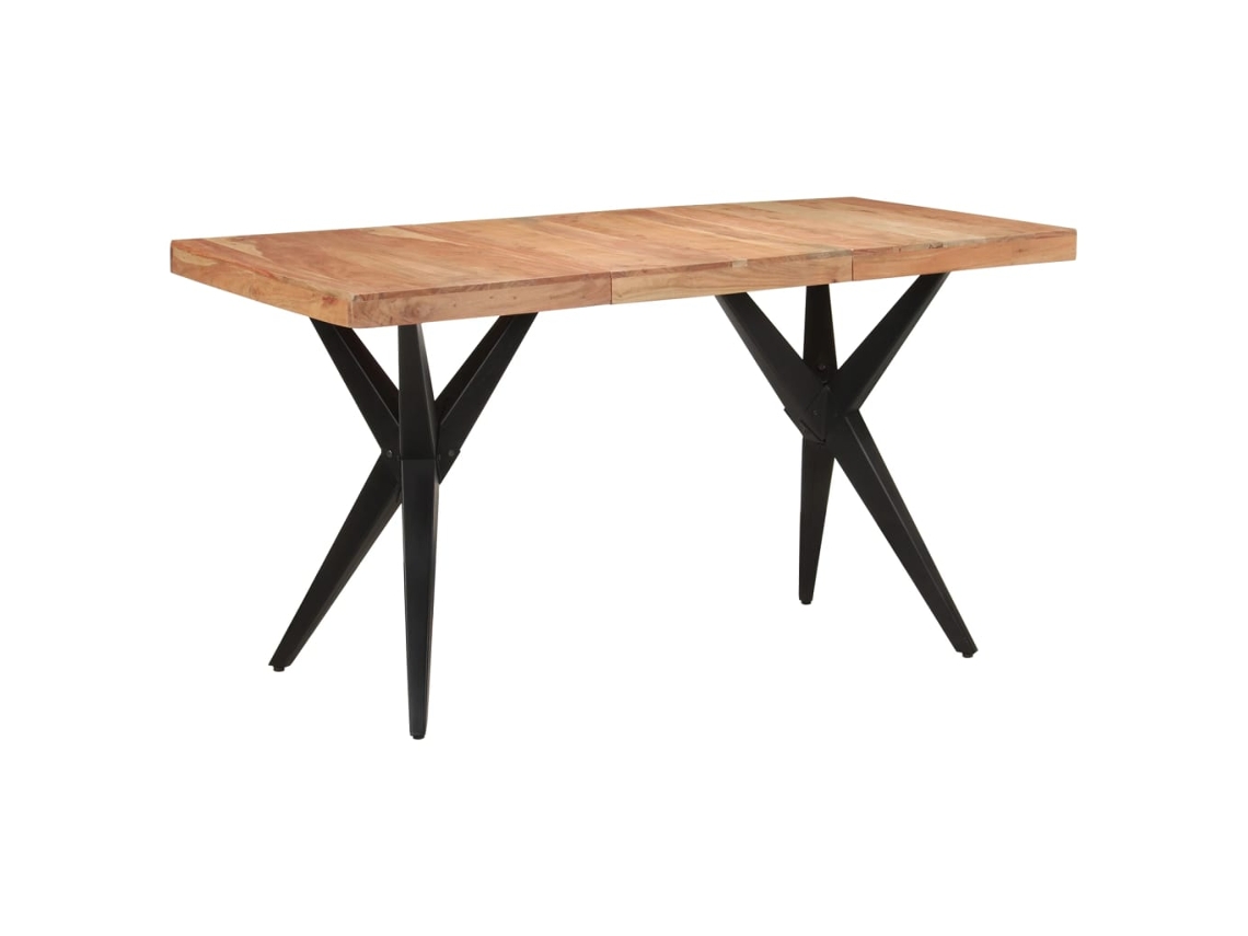 Dining Table, Dining Tables Vidaxl Preto Madeira De Acácia (140 X 70 X 76 Cm)