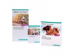 Folha de silicone para reparo de cicatrizes Askina 2x14 cm, 15 unidades, Braun Medical