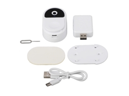 2026zentro-campainha Inteligente Wifi Com Câmera De Vídeo Sem Fio 128gb Monitoramento Remoto Casa Branca