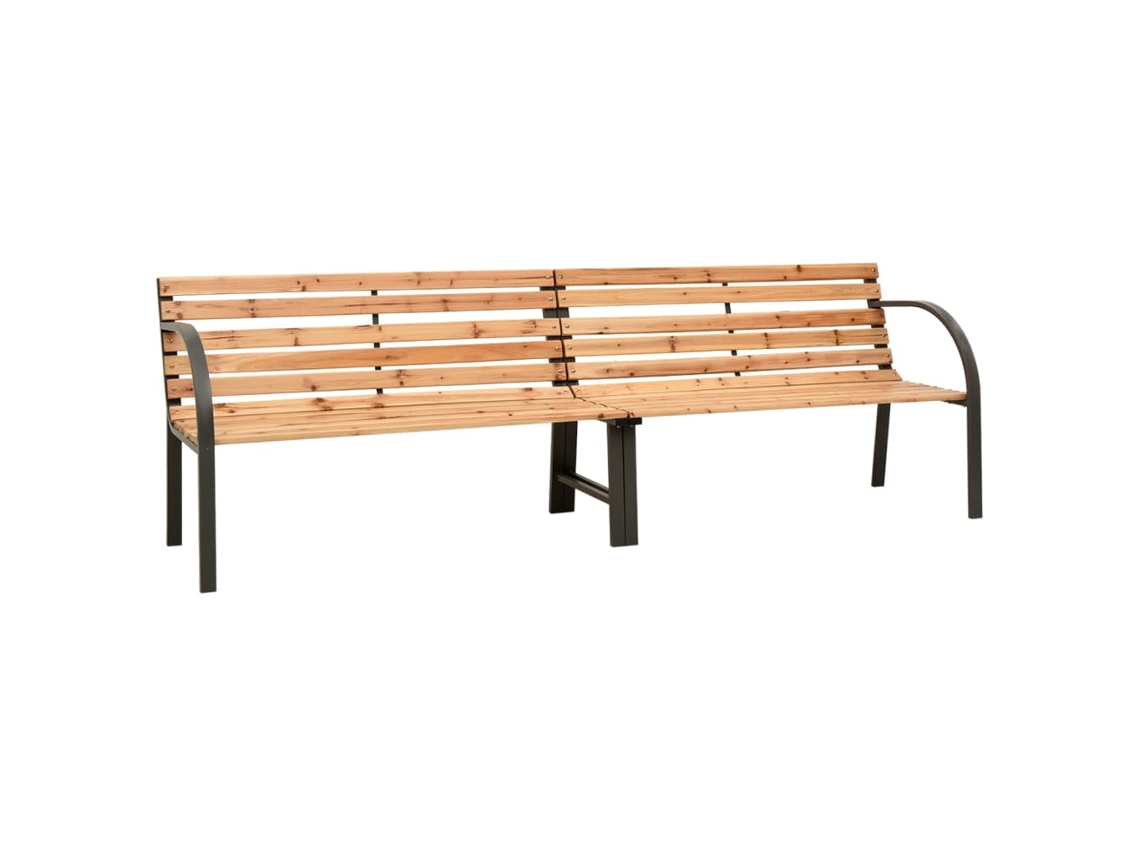 Twin Garden Bench, Twin Garden Benches Vidaxl Marrom Madeira (225 Cm)