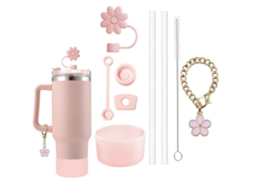 Conjunto De Acessórios Para Caneca (rosa) Com 9 Peças