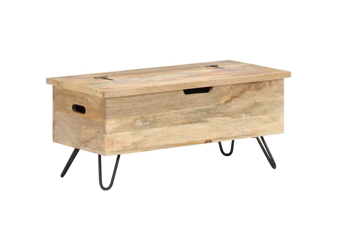 Vidaxl Arca 90x40x45 Cm Cm Madeira De Mangueira Maciça
