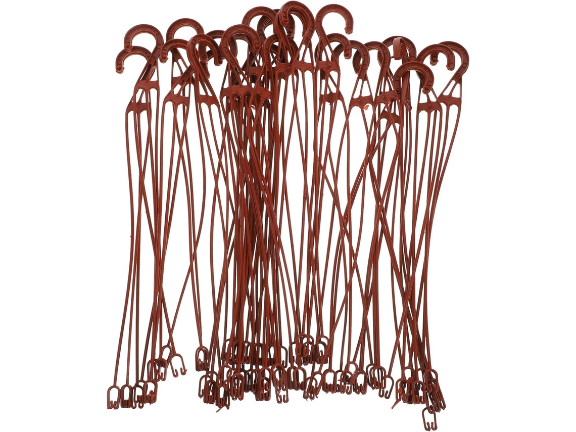 Conjunto De 25 Ganchos De Plástico Vermelho - Modelo Resistente