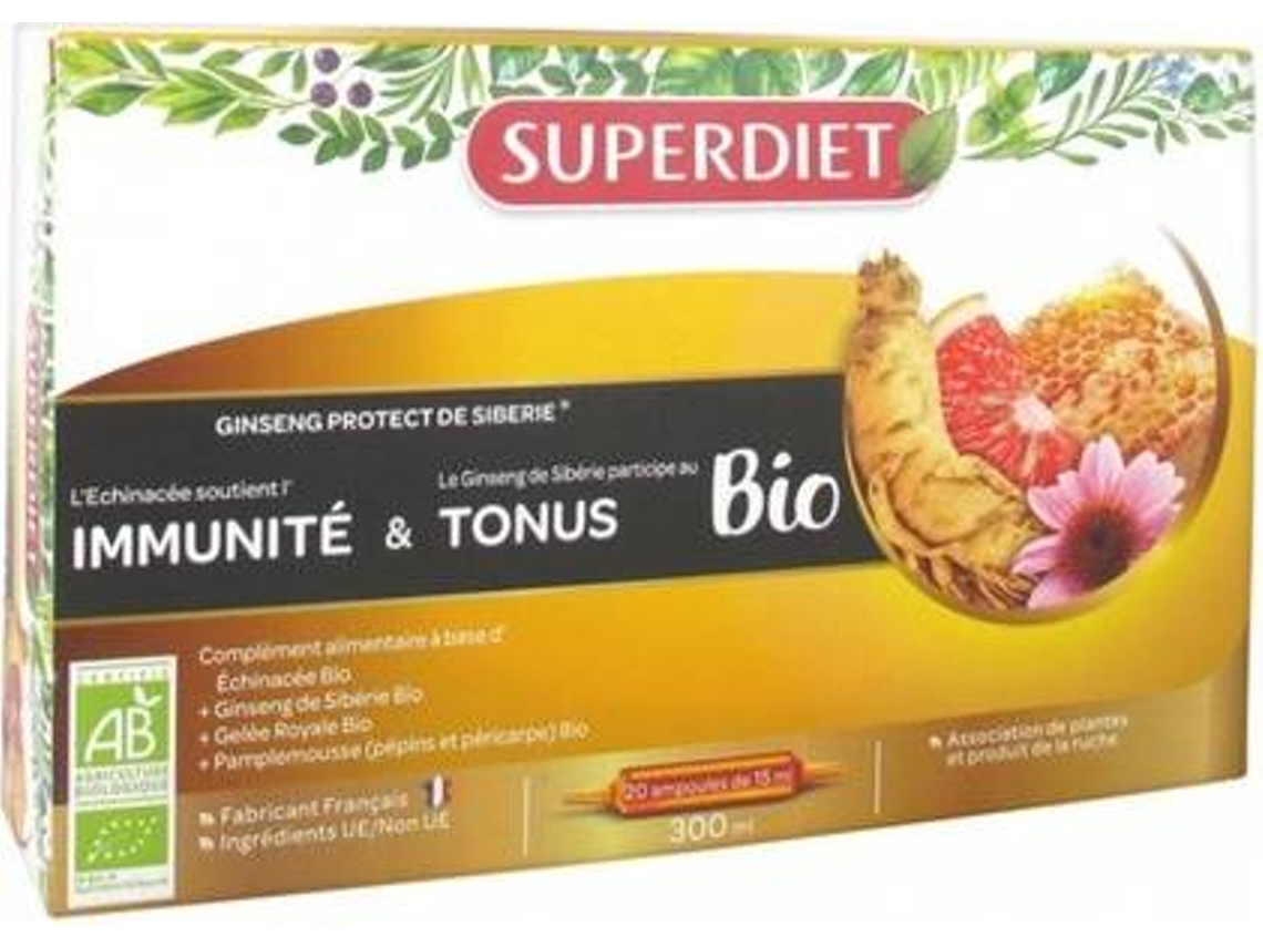 Suplemento Alimentar SUPERDIET Imunidade (20 ampolas de 15ml)