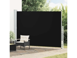 Vidaxl Toldo Lateral Retrátil Para Pátio 200x314 Cm Preto