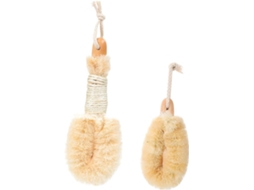 Lurelia Conjunto De 2 Escovas Corporais De Sisal Para Duche, Fibra De Sisal E Pega Ergonómica, Uso Diário