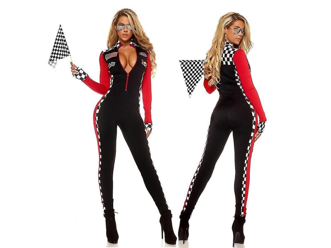 2026 disfraz de Piloto de Coche de Carreras Super Racer Sexy para Mujer, Mono Elegante