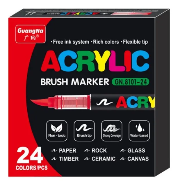 Canetas Acrílicas Grande Capacidade Marcadores Diy 24 Coresvayotoy