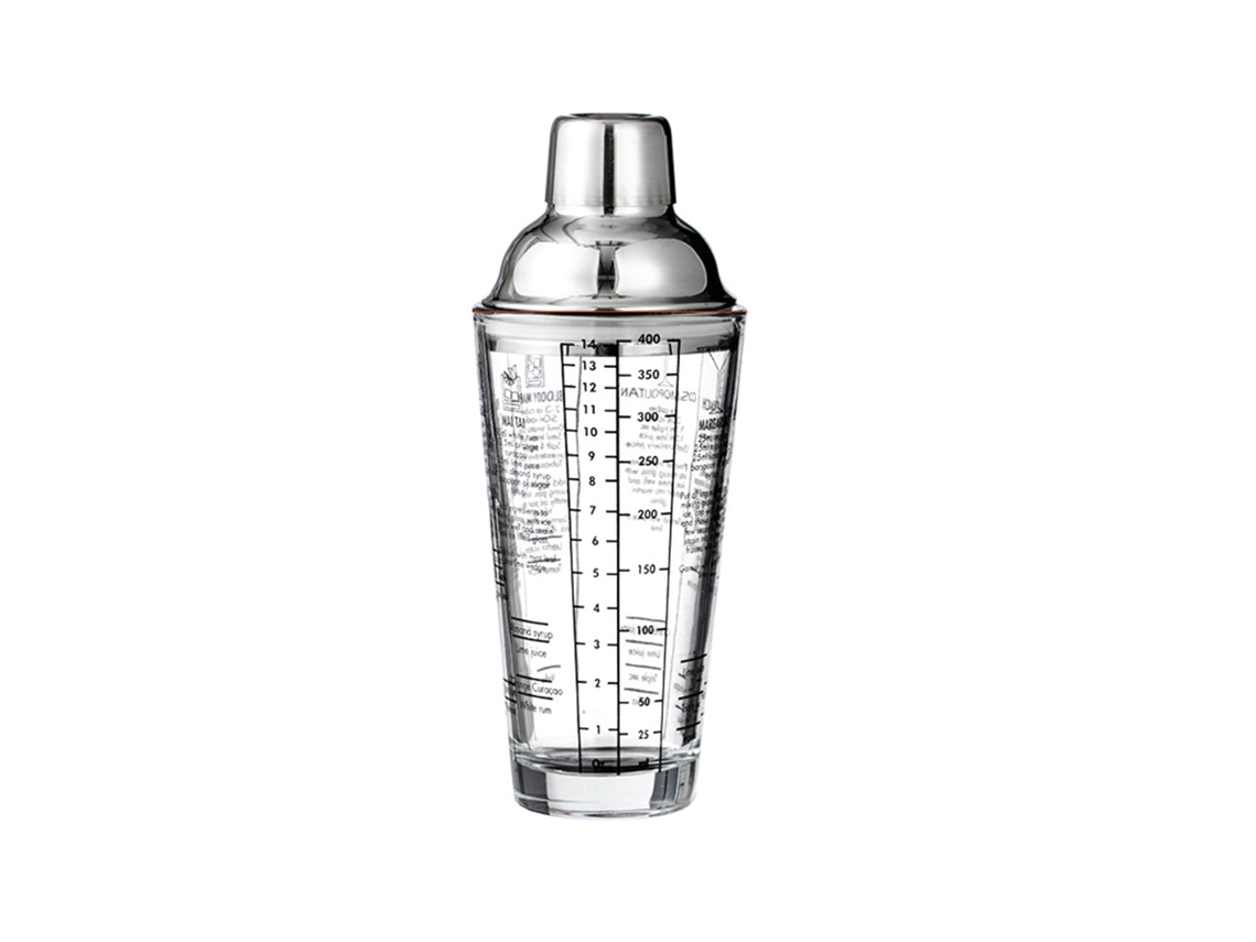 Copo De Mistura Com Receitas E Escala 400ml - Kit De Coquetel Para Principiantes E Ferramenta De Barman