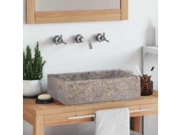 Vidaxl Lavatório 45x30x12 Cm Mármore Cinza Brilhante