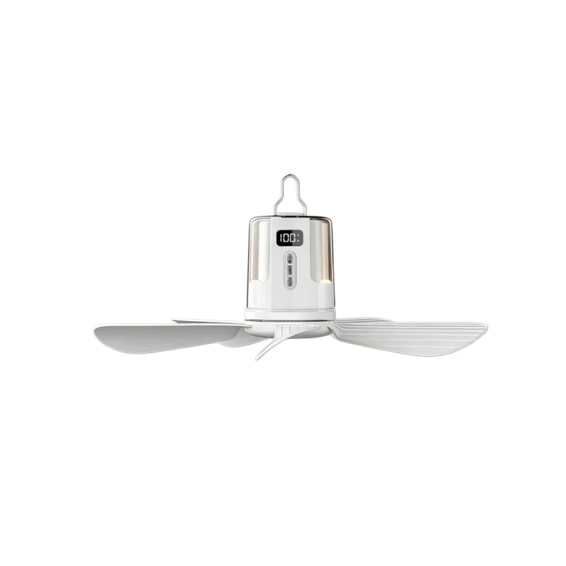 Ventilador de Teto Usb 10800mah Dc 5v com Circulador de Ar e 5 Pás Removíveis MDUG (ventilador Branco)