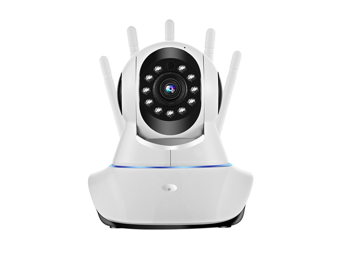 Câmara Ip HD 720P Wi-Fi visão noturna Sem Fio de 360 Graus Wifi Monitor HD Preto