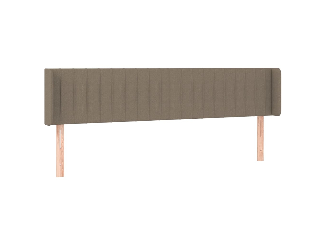 Cabeceira com Tecido Abas Cinzento Acastanhado MAISON EXCLUSIVE (203x16x78 cm)