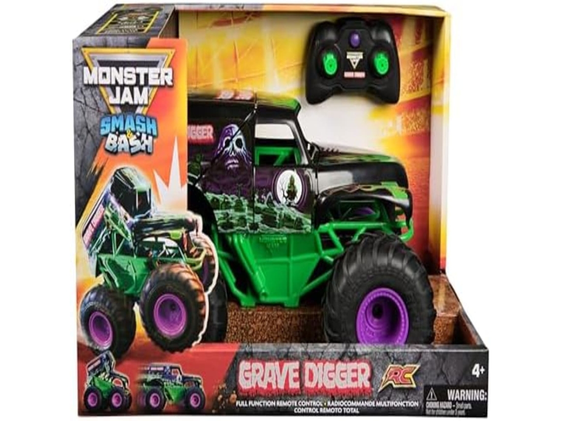 Monster Jam Smash & Bash Grave Digger Veículo R/c