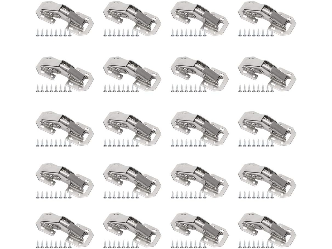 Conjunto Com 20 Dobradiças Para Armários, Sem Furos, Portas De